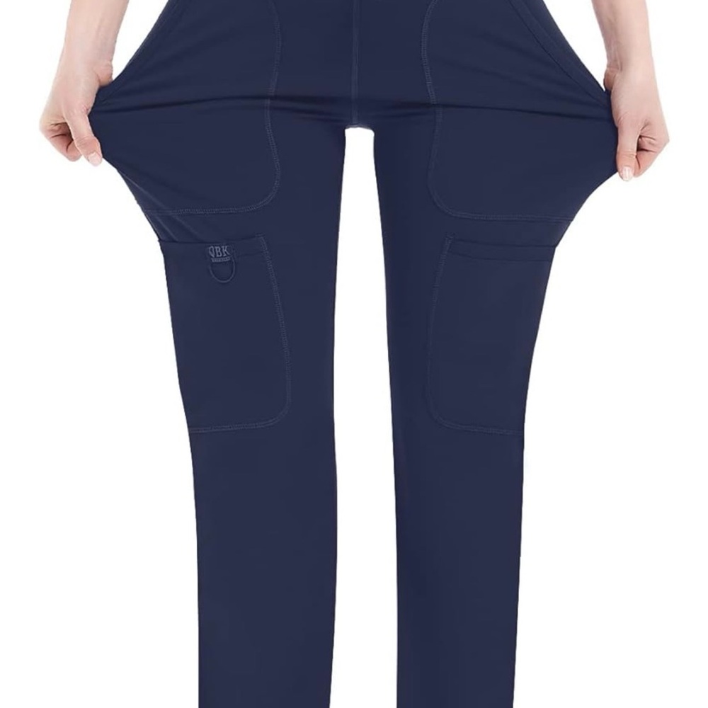 QBK Women's Navy Blue Scrub Pants